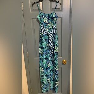 Lilly Pulitzer Blue and Green Patterned Dress